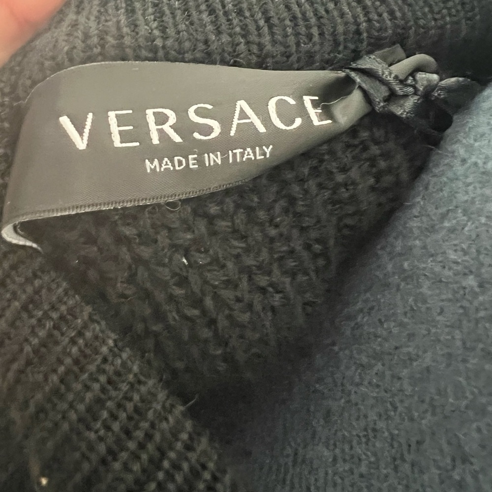 VERSACE New Black Cardigan Sweater - Picture 3 of 9